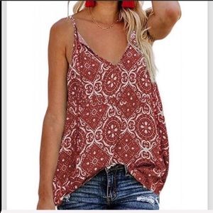 🆕✨ Boho Red spaghetti strap camisole.